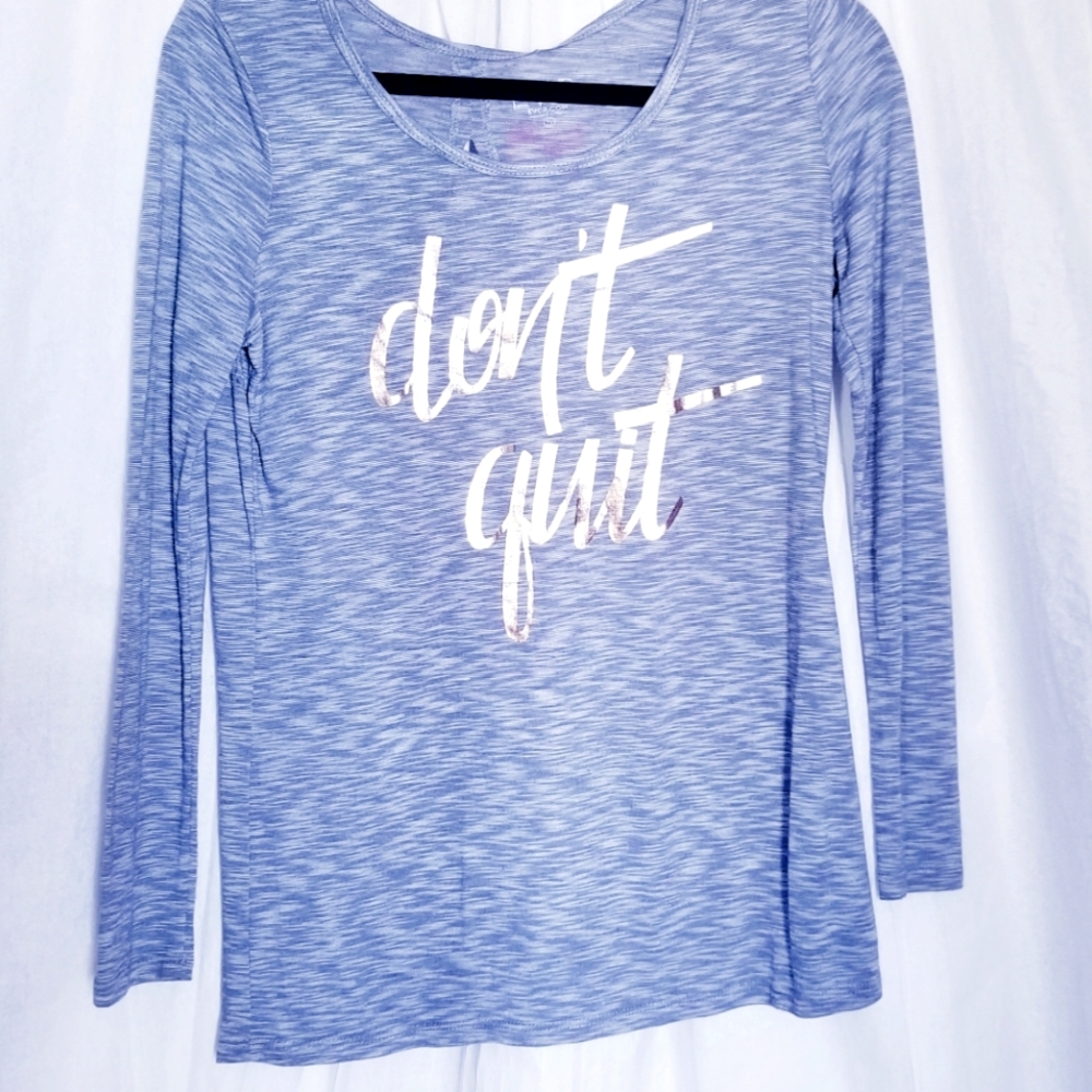 Women's Long Sleeve Key Hole Back Out Top Size M